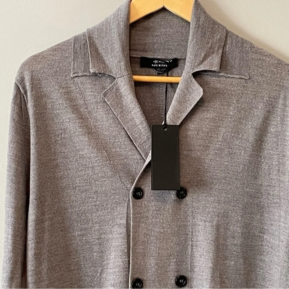 +39 Masq 100% pure extra fine Merino wool cardigan - Picture 3 of 10